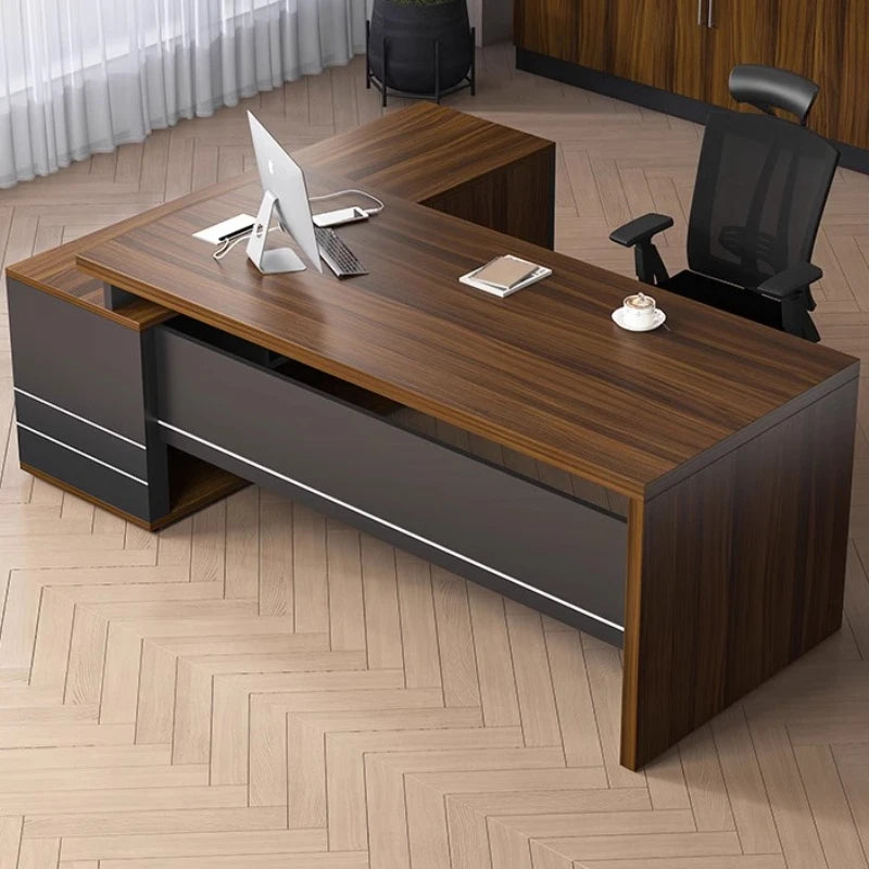 Wooden Boss Table Simple Modern Cabinet Designer Reading Reading Desk Secretary High Quality Art Bureau Meuble Office Furniture