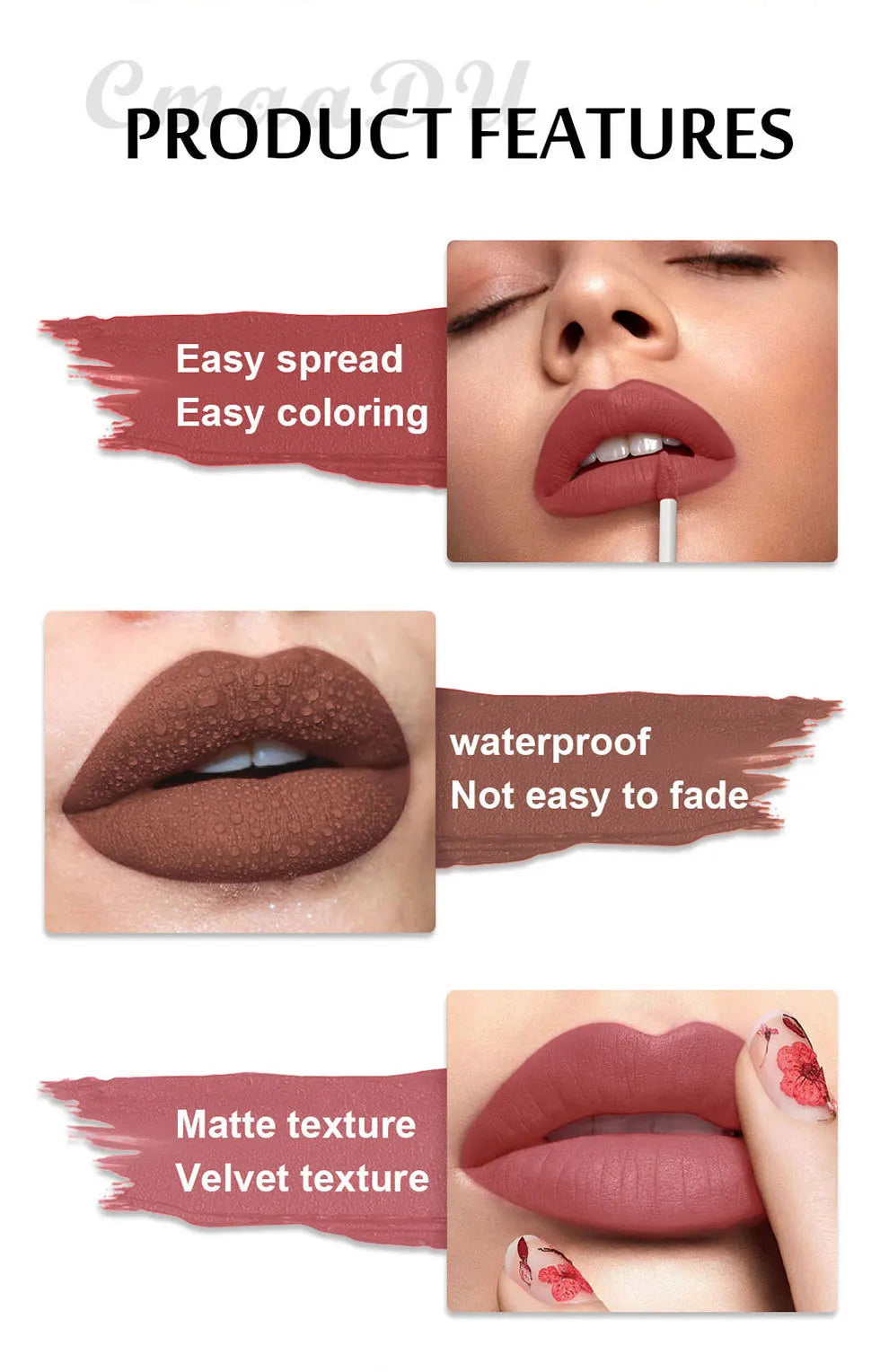 Waterproof Velvet Matte Lip Gloss