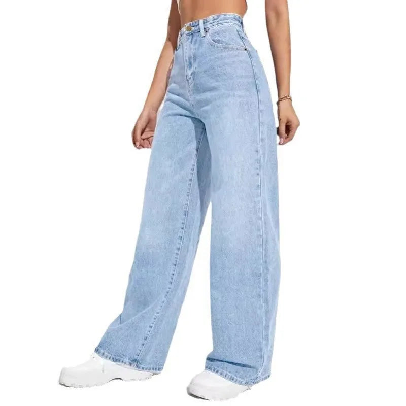 High-Waist Baggy Boyfriend Jeans