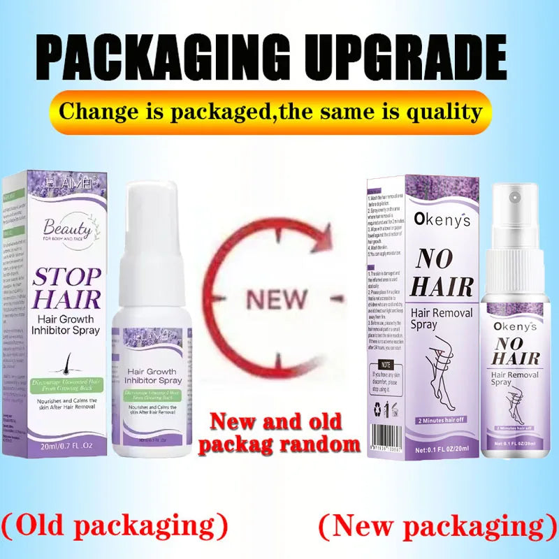 2 Minutes Fast Hair Removal Spray Painless Hair Growth Inhibitor Leg Arm Armpit Permanent Depilatory for Ladies Men Repair Care