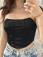 Off-Shoulder Backless Corset Top