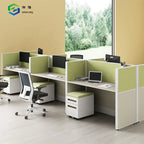 Cubicle Office Furniture Aluminum Profile Partition Modern 6 Person Workstation Desk