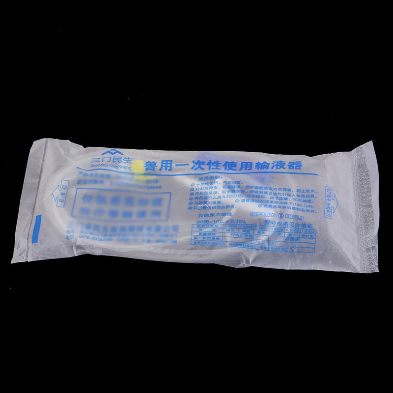 10pcs Disposable Sterile Luer Lock Infusion Set with Needle Disposable IV Giving Infusion Drip Set for Pet Hospital Clinic