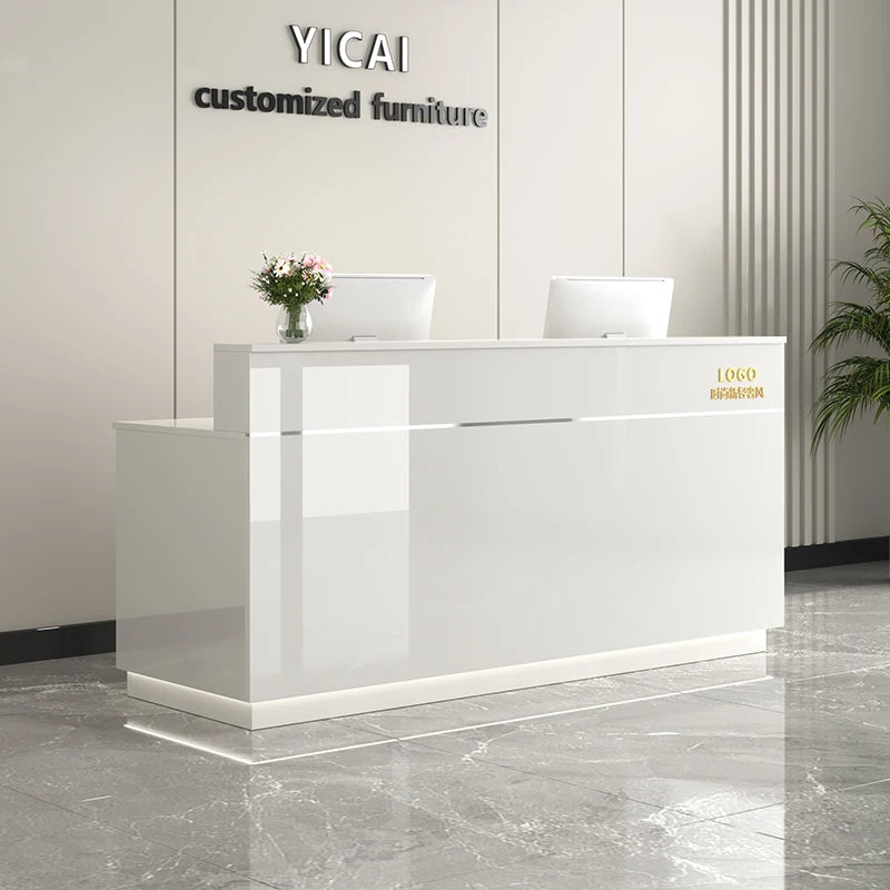 Counter Desk For Shops Counter Reception Beauty Salon Reception Desk Cashier Drawers Empfangstheke Kosmetik Office Furniture