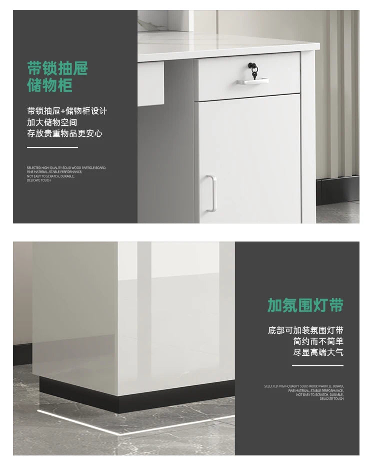 Counter Desk For Shops Counter Reception Beauty Salon Reception Desk Cashier Drawers Empfangstheke Kosmetik Office Furniture