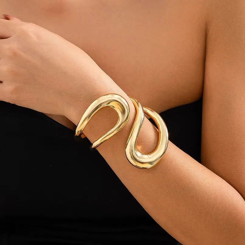 Geometric Open Cuff Bracelet