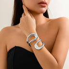 Geometric Open Cuff Bracelet