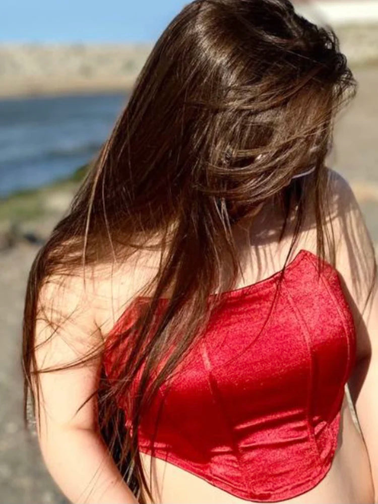 Off-Shoulder Backless Corset Top
