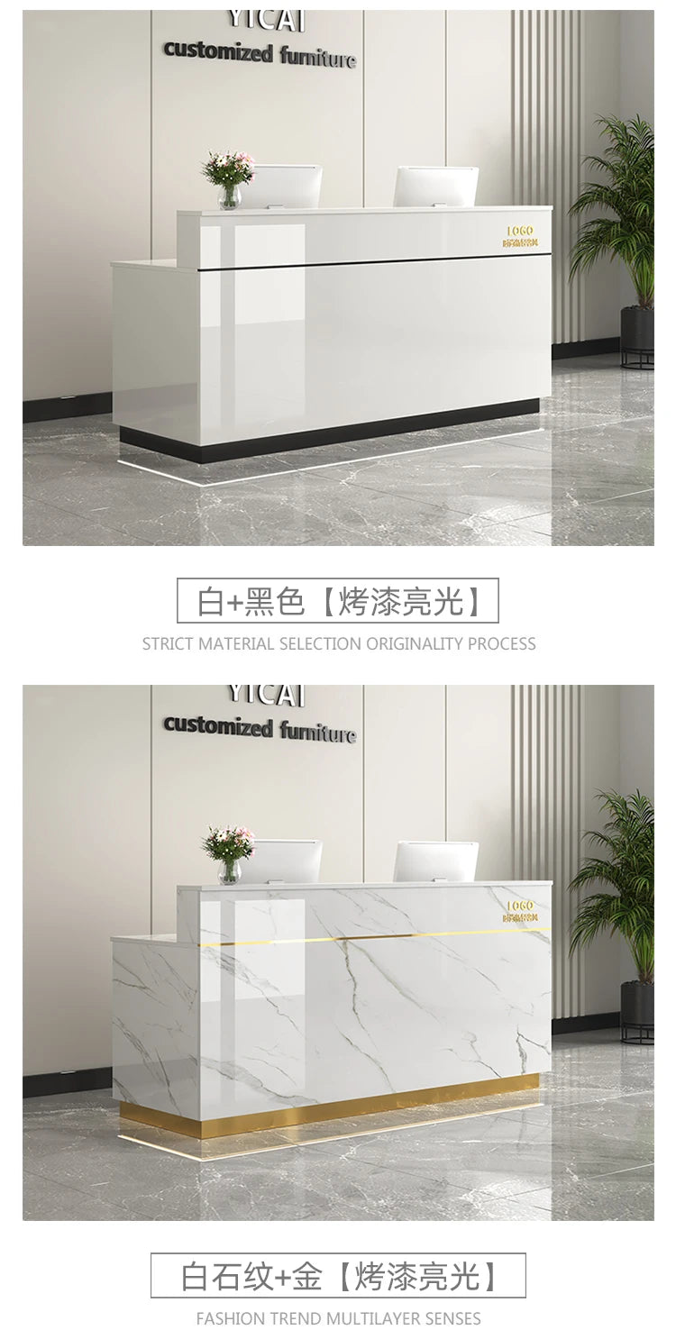 Counter Desk For Shops Counter Reception Beauty Salon Reception Desk Cashier Drawers Empfangstheke Kosmetik Office Furniture