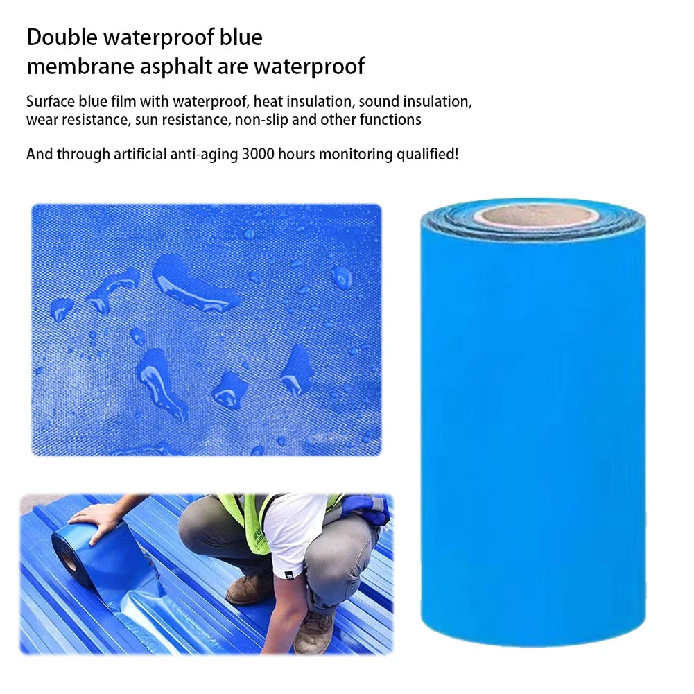 Roof Waterproof Tape Strong Adhesion Heat Insulated Sealing Tape 10M Self-Adhesive Tape Anti Crack Fix Tape for Roof Repairing