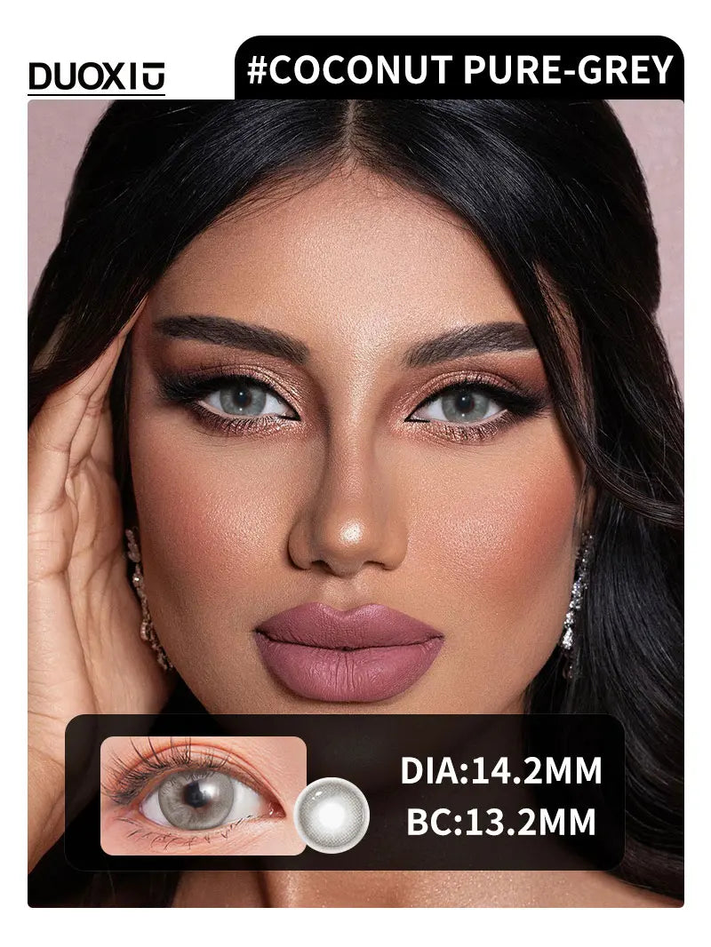 Duoxiu Contact Lenses 2Pcs Blue Green Contact Lenses Color Permanent Makeup Machine Changing Pupil and Eyes Color Fashion Lenses