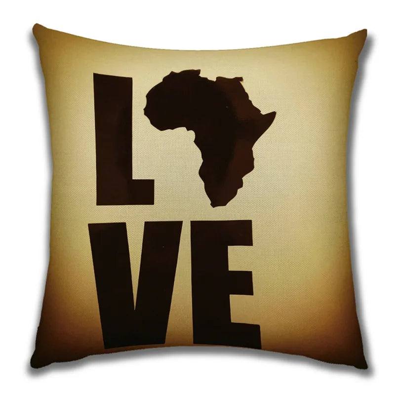 African Costume Clipart Throw Pillow 45x45 Africa Life Collection African Woman Pillowcase Sofa Car Decorative Cushion Cover