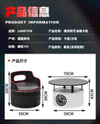 Industrial wind oil drum table and chair combination milk tea barbecue restaurant indoor and outdoor wrought iron furniture can