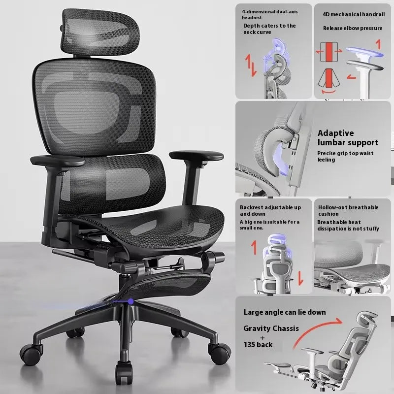 Foot Rest Chair Ergonomic Gaming Chairs Computer Comfortable Wheels Massage Adjustable Sedia Da Ufficio Office Furniture