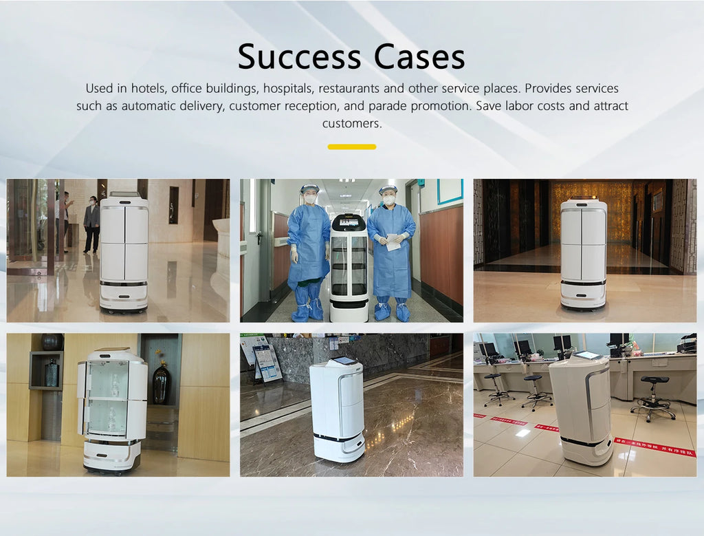 Delivery Robot for Hotel Artificial Intelligence Double Door Robot Autonomous Delivery Robot Food Delivery
