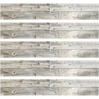 5Pcs Wood Grain Floor Sticker Peel and Stick PVC Self Adhesive Floor Planks for Home Bedroom Living Room Decor Easy to Cut