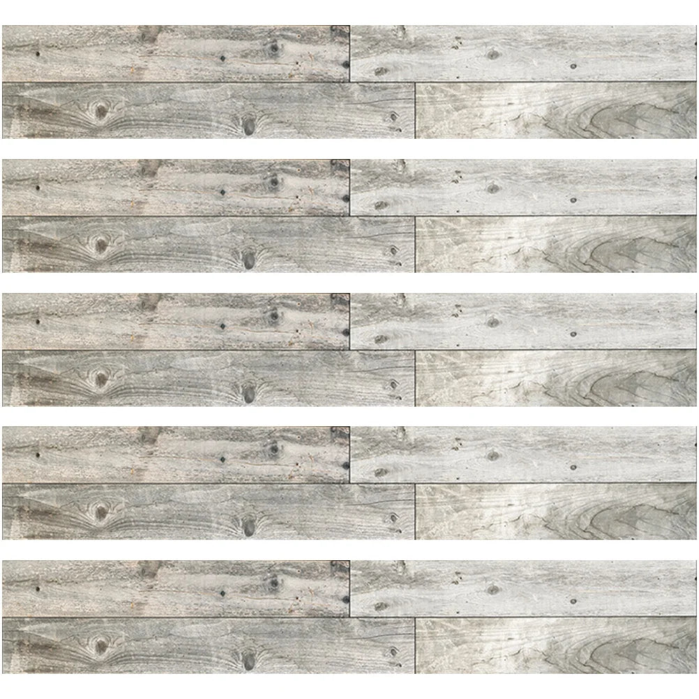 5Pcs Wood Grain Floor Sticker Peel and Stick PVC Self Adhesive Floor Planks for Home Bedroom Living Room Decor Easy to Cut