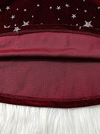 2025 New Year Dress for Girls Winter 3-6Y Kids Star Print Bowknot Long Sleeve Evening Dress Christmas Festive Dress for Girls