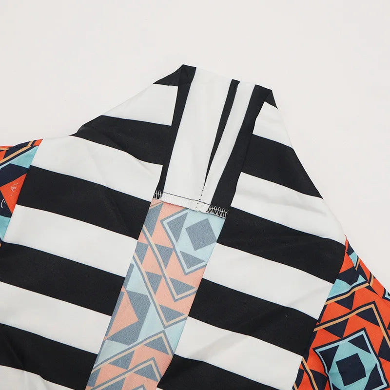 African Dresses for Women African Ethnic Print Loose Long Trench Coat Streetwear Dashiki African Clothes Cardigan African Kimono