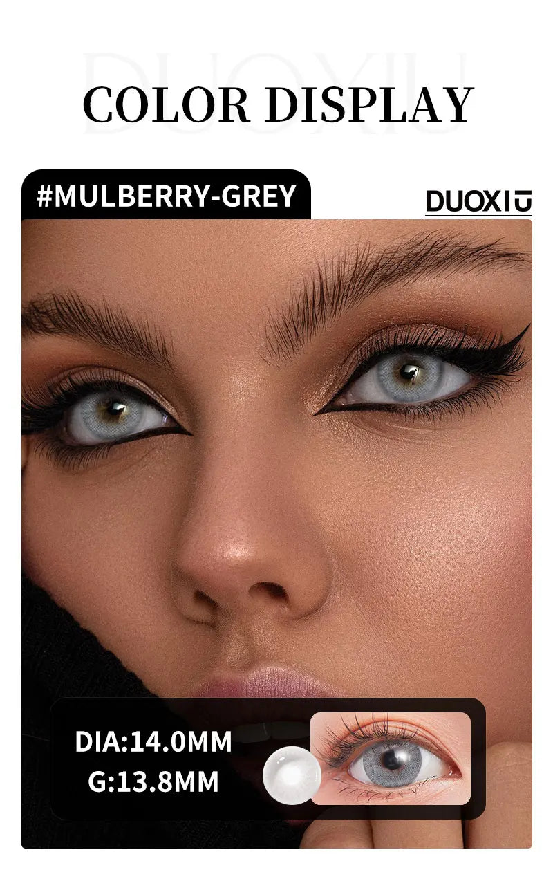 Duoxiu Contact Lenses 2Pcs Blue Green Contact Lenses Color Permanent Makeup Machine Changing Pupil and Eyes Color Fashion Lenses