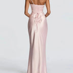 One Shoulder Cowl Neck Maxi Dress