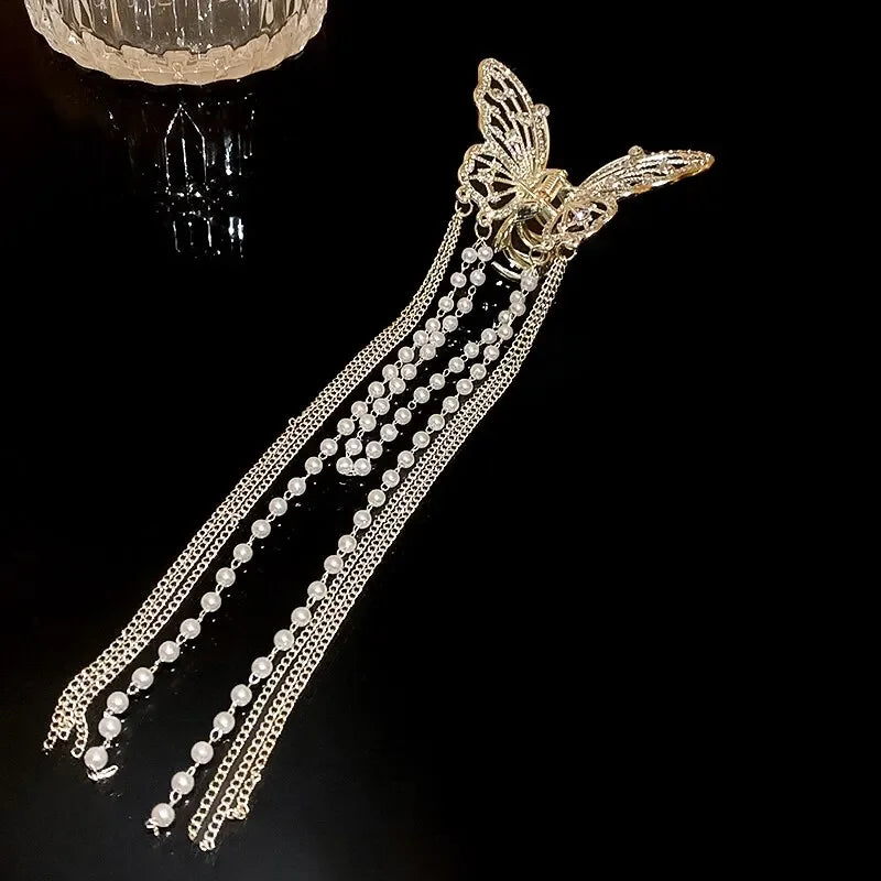 Butterfly Tassel Hair Clip