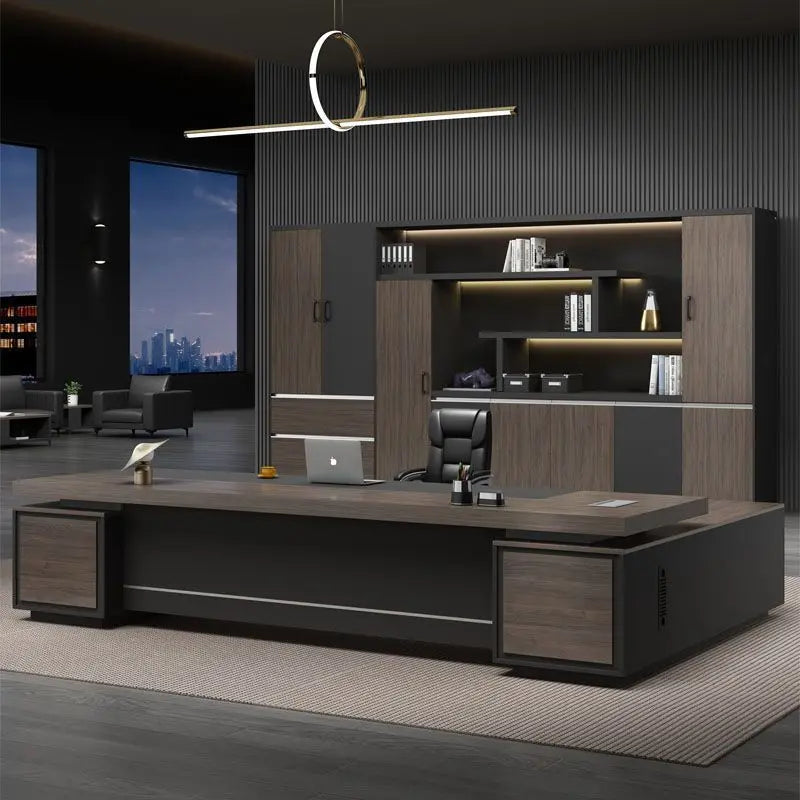 Boss desk light luxury chairperson room manager chair combination simple modern president desk furniture