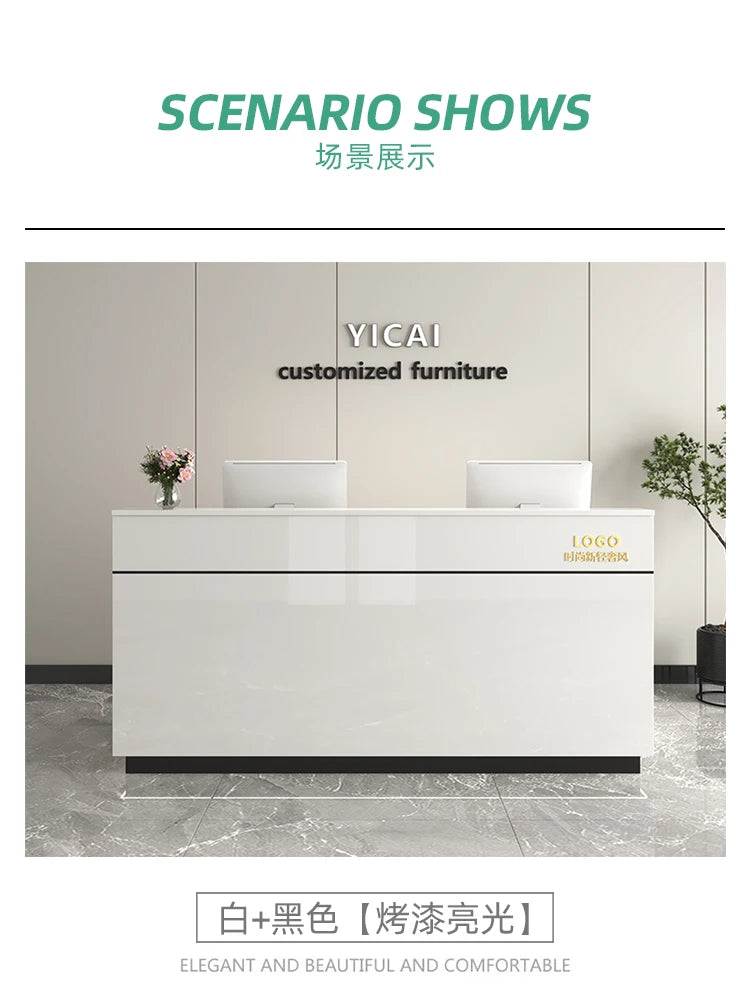 Counter Desk For Shops Counter Reception Beauty Salon Reception Desk Cashier Drawers Empfangstheke Kosmetik Office Furniture