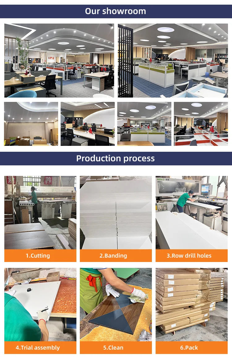 Modern Design Office Furniture Single-seat Employee Workstations Wooden Computer Desks and Office Desks with Storage Cabinets