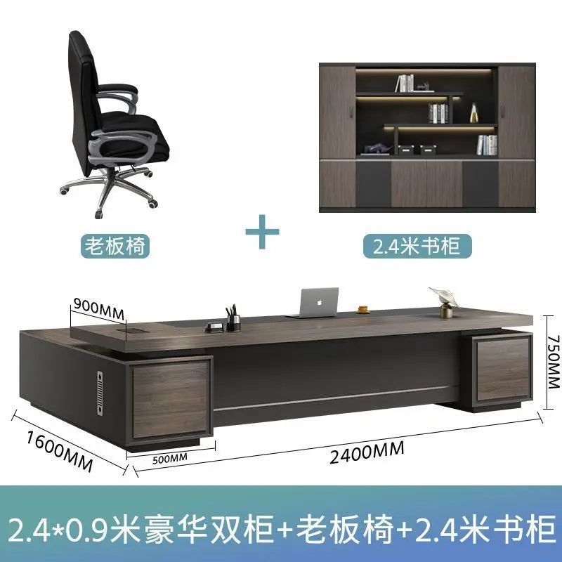 Boss desk light luxury chairperson room manager chair combination simple modern president desk furniture