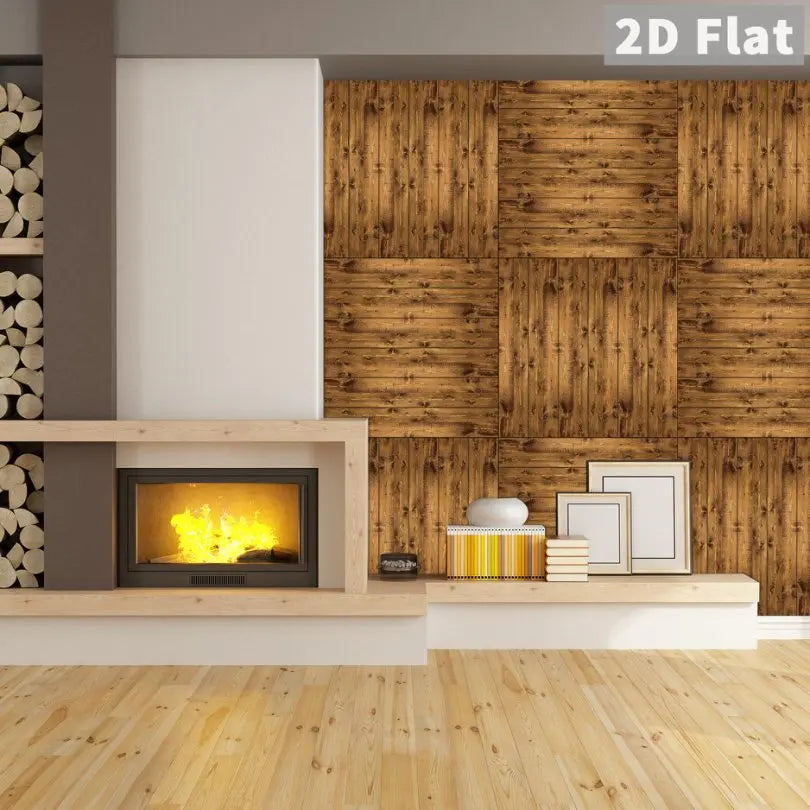 5pcs Wood Grain Floor Stickers Modern Style PVC Wall Sticker Waterproof Self-adhesive for Living room Kitchen Home Floor Decor