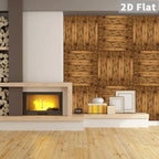 5pcs Wood Grain Floor Stickers Modern Style PVC Wall Sticker Waterproof Self-adhesive for Living room Kitchen Home Floor Decor