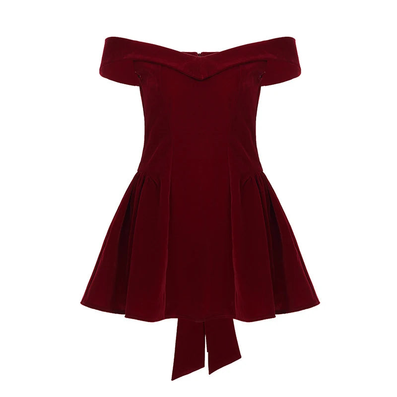 Red Bowknot Mini Dress
