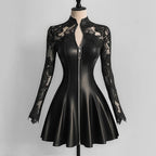 PU Leather Mini Dress