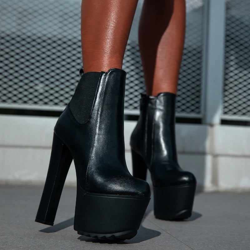 Platform Chelsea Ankle Boots