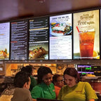 Advertising light box wall panel restaurant menu