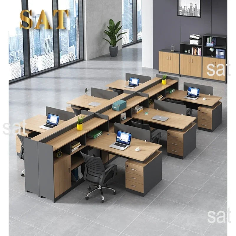 New Arrival New Office Desk And Chair Design Partition Modern Office Cubicles Staff Workstation Desk For Multi-person Office