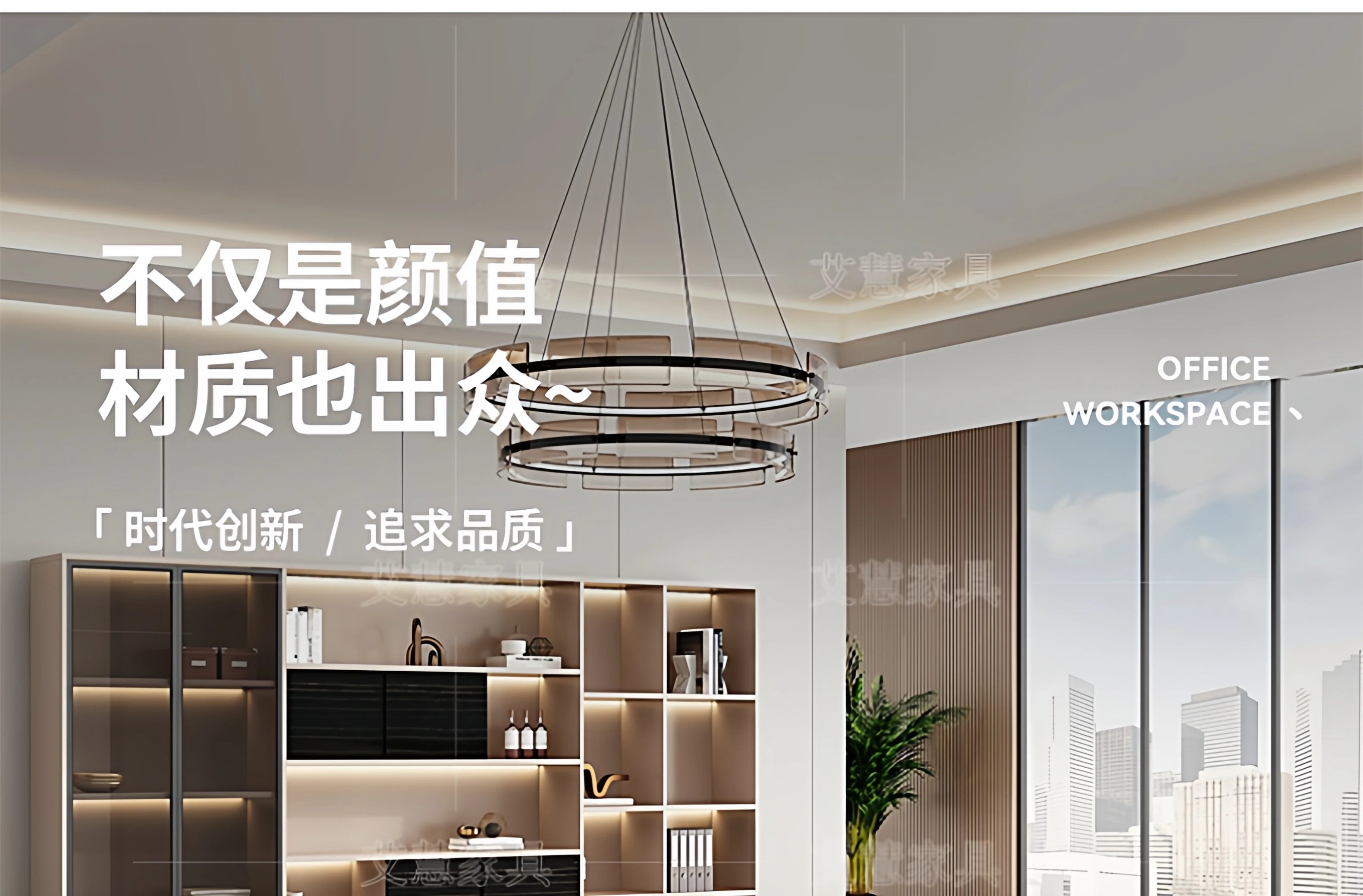 Light luxury boss table, simple modern desk, large desk manager, office desk and chair combination