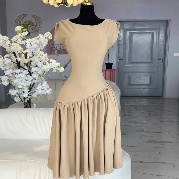 Ruched Shoulder Ball Gown