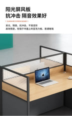 Office table and chair combination workstation desk staff table single 4 person multi-person screen computer table and chair