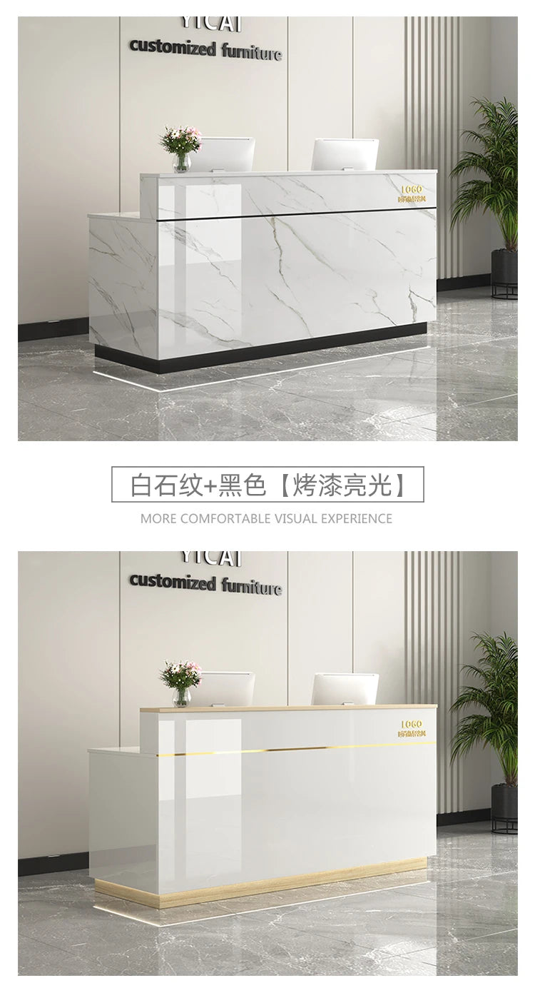 Counter Desk For Shops Counter Reception Beauty Salon Reception Desk Cashier Drawers Empfangstheke Kosmetik Office Furniture