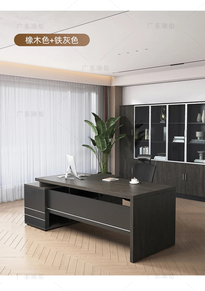 Wooden Boss Table Simple Modern Cabinet Designer Reading Reading Desk Secretary High Quality Art Bureau Meuble Office Furniture