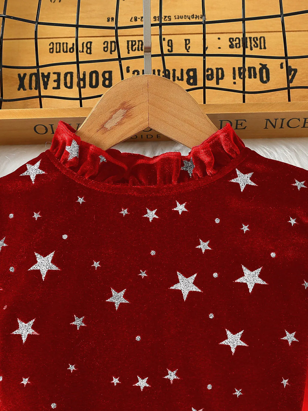 2025 New Year Dress for Girls Winter 3-6Y Kids Star Print Bowknot Long Sleeve Evening Dress Christmas Festive Dress for Girls