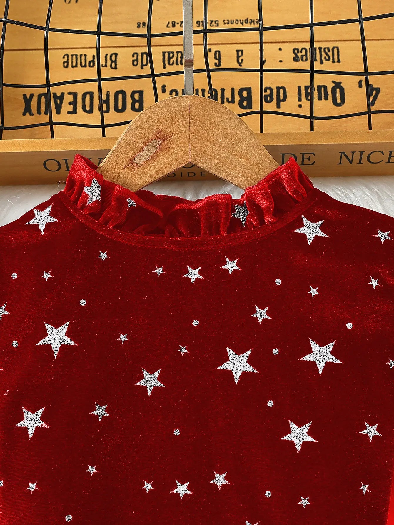 2025 New Year Dress for Girls Winter 3-6Y Kids Star Print Bowknot Long Sleeve Evening Dress Christmas Festive Dress for Girls