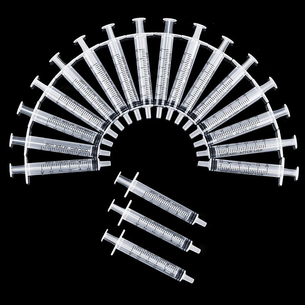 3ml Syringes + 25G 20MM Injection Needles Drawing Needles Injection Tool Sharp Pointed Needles Disposable Needle