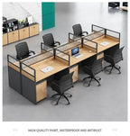 Office table and chair combination workstation desk staff table single 4 person multi-person screen computer table and chair