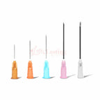 50pcs Pointed Injection Needle Dispensing Needle With Transparent Cap,16G 18G 20G 22G 25G Individually Packaged Syringe Tattoo