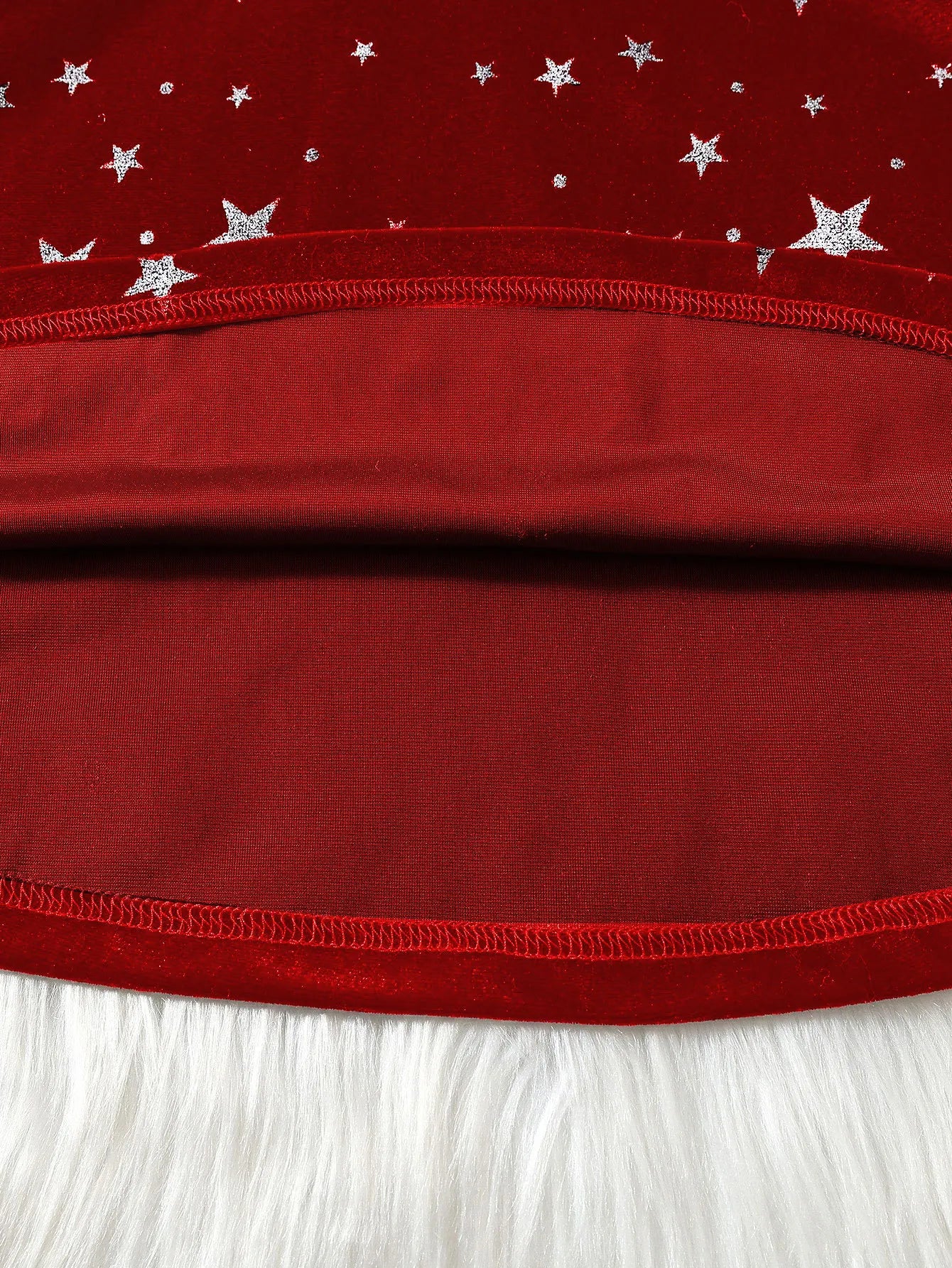 2025 New Year Dress for Girls Winter 3-6Y Kids Star Print Bowknot Long Sleeve Evening Dress Christmas Festive Dress for Girls