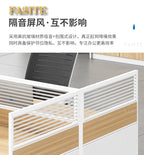 Simple modern financial desk and chair combination with dual workstation booth for office work