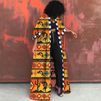 African Dresses for Women African Ethnic Print Loose Long Trench Coat Streetwear Dashiki African Clothes Cardigan African Kimono